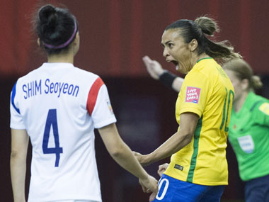 FIFA Women's World Cup: Marta breaks tournament record in Brazil's win over S Korea FIFA Women's World Cup: Marta breaks tournament record in Brazil's win over S Korea