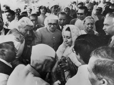 Indira Gandhi during the emergency. Getty Images