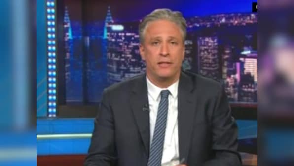 No Jokes, only sadness:  Jon Stewart skips comedy to talk about Charleston shooting  