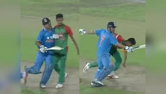Dhoni fined 75% of his match fee for elbowing Mustafizur but he wasn't at fault