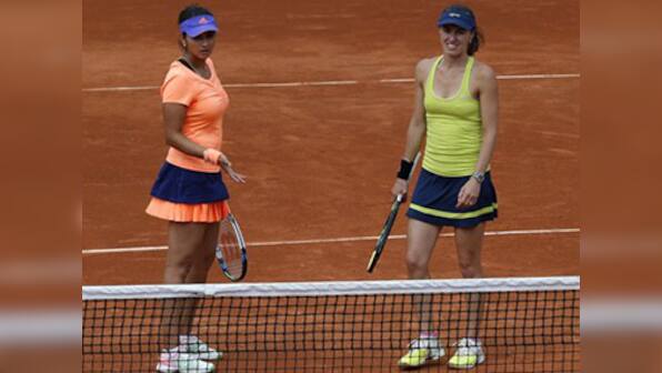 French Open: Sania Mirza, Martina Hingis pair crashes out in straight sets