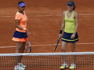 French Open: Sania Mirza, Martina Hingis pair crashes out in straight sets French Open: Sania Mirza, Martina Hingis pair crashes out in straight sets