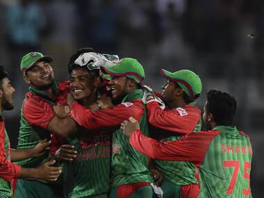 Dhoni was full of praise for the Bangladeshi team for playing well as a team. AFP Photos.
