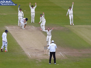 The man with the golden arm. Williamson came trumps for the Kiwis with the ball. Getty Images.