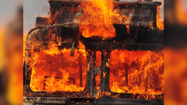 Four army trucks damaged in fire on moving goods train in Madhya Pradesh's Betul; reason of blaze not known yet