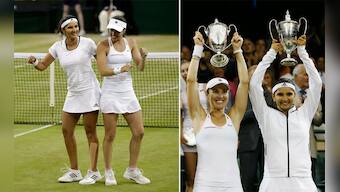 Photos: Joy and elation as Sania Mirza and Martina Hingis triumph at Wimbledon