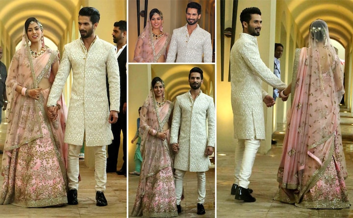 Just married: Shahid Kapoor and Mira Rajput oblige shutterbugs after wedding