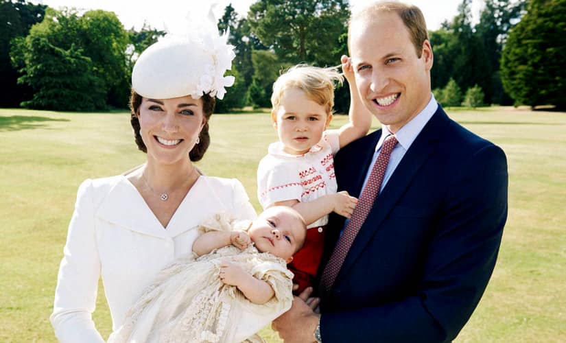 Royal Family of Four: Prince William and Kate with Prince George and Princess Charlotte. 