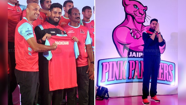 Pro Kabaddi season 2: Abhishek Bachchan at Jaipur Pink Panthers pre-season presser