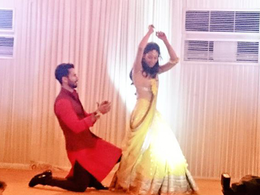 Shahid Kapoor-Mira Rajput's Sangeet: Couple cuts a rug as photo goes viral Shahid Kapoor-Mira Rajput's Sangeet: Couple cuts a rug as photo goes viral