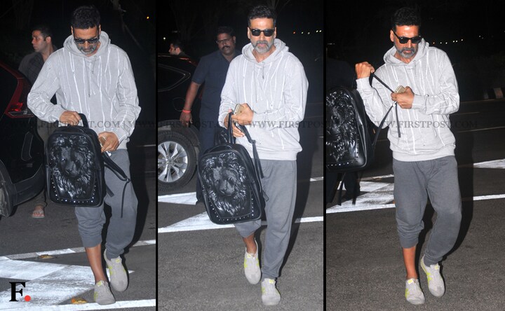 Heavily bearded Akshay Kumar channels laid back vibe at Mumbai's International airport