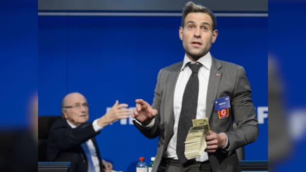 Bills showered on Blatter weren't fake, it was $600 from my pocket: FIFA prankster Brodkin