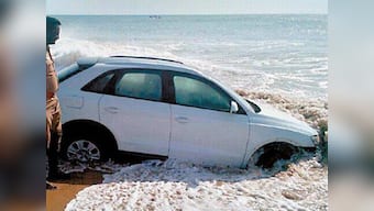 Cast away: Brand new Audi Q3 found floating in sea off Kovalam beach