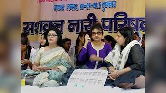 DCW chief, Somnath Bharti's wife stage protest, seek hearing