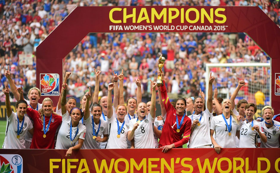 Champions! Stars and stripes on top as US beat Japan 5-2 to win the FIFA Women’s World Cup 2015 Champions! Stars and stripes on top as US beat Japan 5-2 to win the FIFA Women’s World Cup 2015