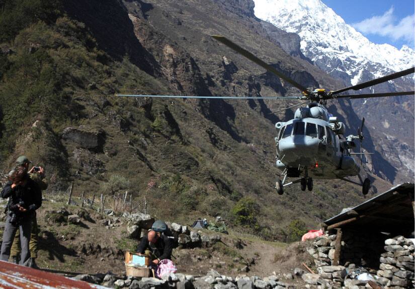 An Indian military chopper. Image courtesy PIB