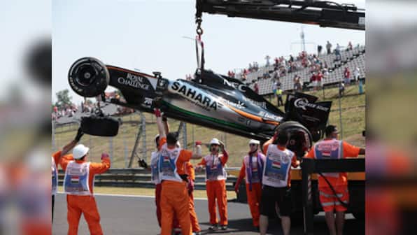 F1: Heart-in-mouth moment as Force India's Perez survives crazy crash in Hungary 