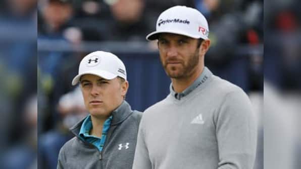 British Open: Johnson turns tables on Spieth while Woods slumps