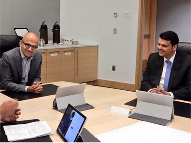 The Fadnavis-Nadella meet was about a digital village, smart city project in Maharashtra The Fadnavis-Nadella meet was about a digital village, smart city project in Maharashtra