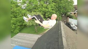 Swing on through to the other side: Man makes crazy jump over house