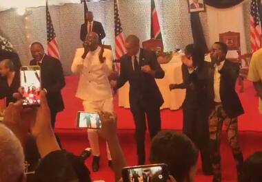 Watch: President Obama shows off some mean dance moves in Kenya 