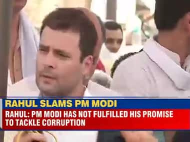 Congress Vice President Rahul Gandhi in Rajasthan. Screengrab from IBNLive
