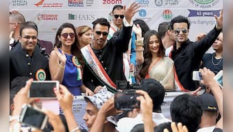 Virendra Sehwag, Parineeti Chopra, Arjun Rampal at 35th India Day Parade in New York