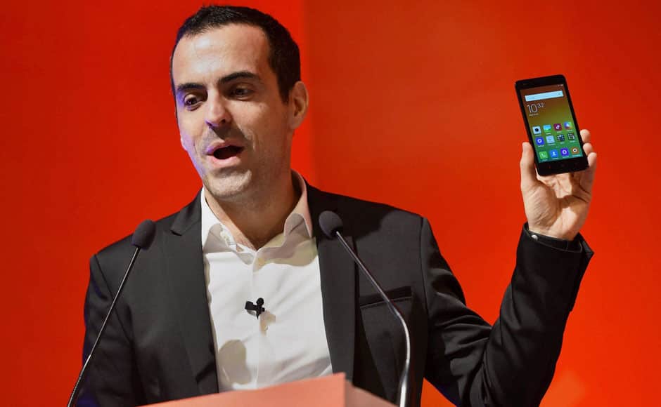 Visakhapatnam: Hugo Barra, VP Global Xiaomi during the launch of India’s first Xiaomi-manufactured smart phone in Visakhapatnam on Monday. PTI 