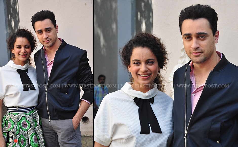 Quirky Kangana Ranaut, elegant Imran Khan step out in style to promote Katti Batti Quirky Kangana Ranaut, elegant Imran Khan step out in style to promote Katti Batti