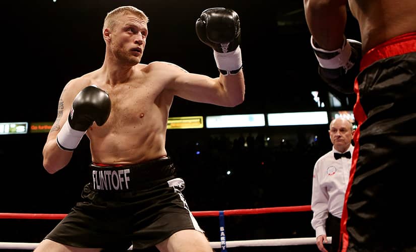 Andrew Flintoff in the ring. Getty Images 