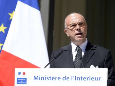 French Interior Minister Bernard Cazeneuve addresses media in Paris. AFP