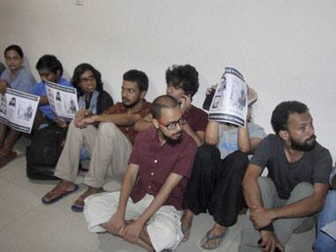 Students arrested from FTII. PTI image