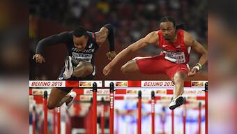 American Merritt wins 110m hurdles bronze with kidney functioning 'under 20 percent'