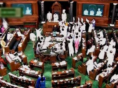 Protests during the Monsoon Session of the Parliament. PTI 
