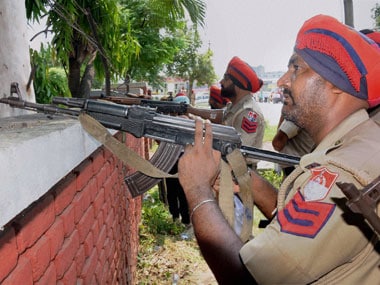Punjab Police during the Gurdaspur attack. PTI