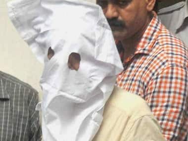 Sanjeev Khanna after his arrest.PTI image