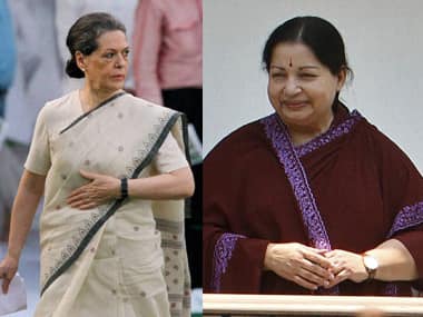 Sonia Gandhi and Jayalalithaa. Reuters.