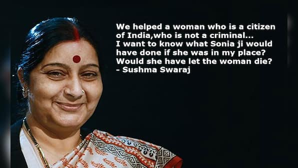 Of bytes, theatrics, death and eloquence: Sonia-Sushma skirmish escalates into war of words between BJP and Congress