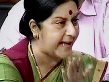Sushma Swaraj attack in Parliament focused on right targets: India needs Gandhi-mukt Cong Sushma Swaraj attack in Parliament focused on right targets: India needs Gandhi-mukt Cong