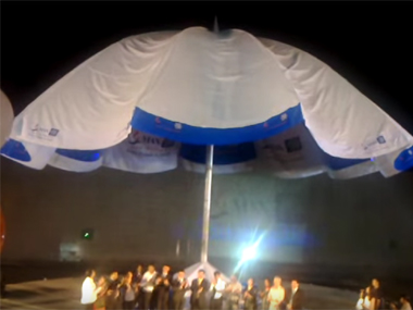 China breaks India's 2010 Guinness record for largest umbrella China breaks India's 2010 Guinness record for largest umbrella