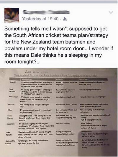 The leaked dossier posted on Facebook by the guest. (Pic via The Guardian)