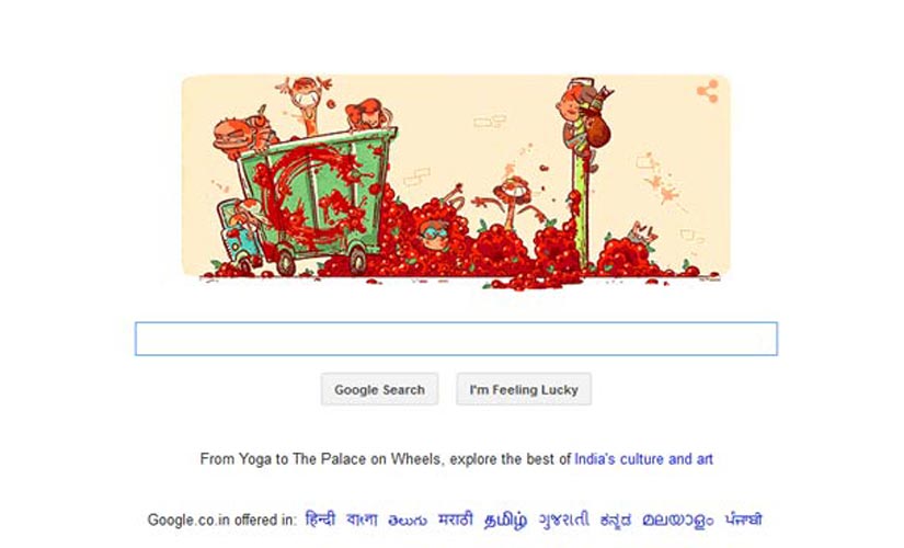 'World's biggest food fight': Google Doodle celebrates 70 years of La Tomatina festival 'World's biggest food fight': Google Doodle celebrates 70 years of La Tomatina festival