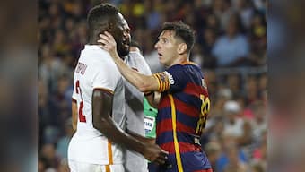 Unflappable Lionel Messi completely loses his cool in Barcelona 'friendly'