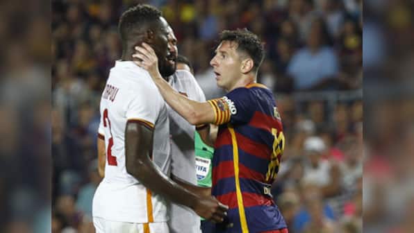 Unflappable Lionel Messi completely loses his cool in Barcelona 'friendly'