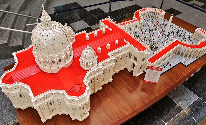  The Reverend Bob Simon, pastor of Pennsylvania's St. Catherine of Siena church made the Lego Vatican that is going on display at The Franklin Institute. AFP