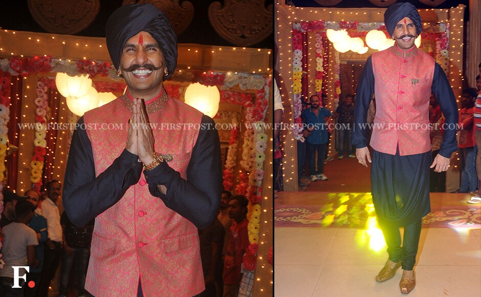 Turbaned and big curly moustache: Ranveer Singh's avatar. Firstpost / Sachin Gokhale Turbaned and big curly moustache: Ranveer Singh's avatar. Firstpost / Sachin Gokhale