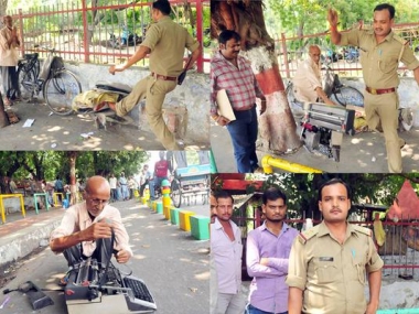 Lucknow cop suspended for destroying elderly man’s typewriter after images of incident go viral Lucknow cop suspended for destroying elderly man’s typewriter after images of incident go viral