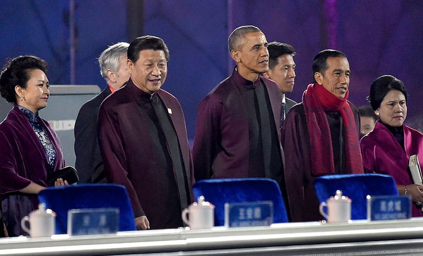 Presidents Xi Jinping and Barack Obama at the APEC Summit in Beijing in November 2014. AFP