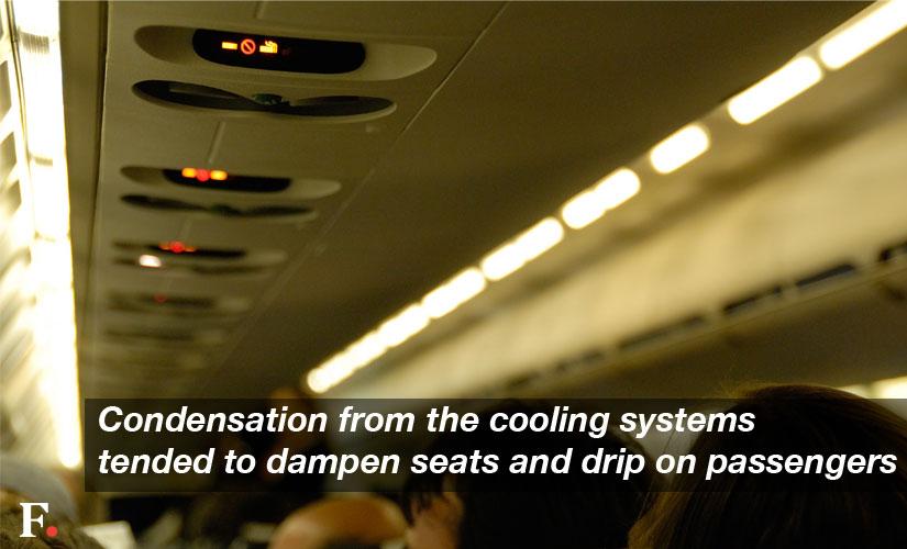 Condensation-from-the-cooling-systems-tended-to-dampen-seats-and-drip-on-passengers