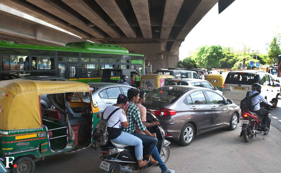 Traffic jam, neat parking and tow-away vehicles is how Gurgaon observed